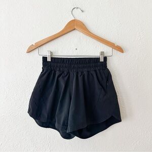 Lululemon Womens Black High-Rise 5" Running Shorts, sz 4